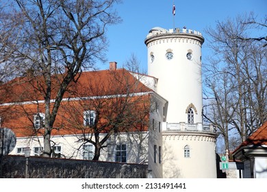 New Age Castle Tower With Flag