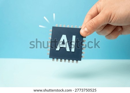 New AI microchip. Development of AI technologies. Advanced processor innovation, semiconductor industry growth and future of artificial intelligence computing.