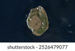 New Amsterdam Island in the Indian Ocean on a satellite image taken in March 21, 2024