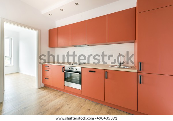 New Apartment Empty Room Domestic Kitchen Stock Photo Edit