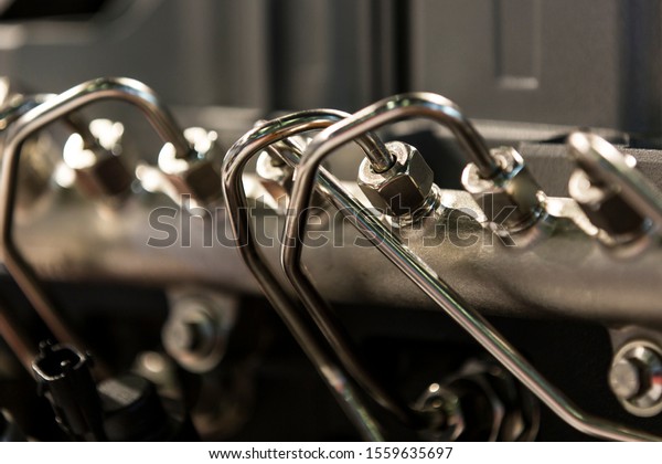 New auto\
parts machinery mechanisms shot\
close-up.\

