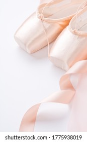 New Ballet Shoes Isolated On White Background