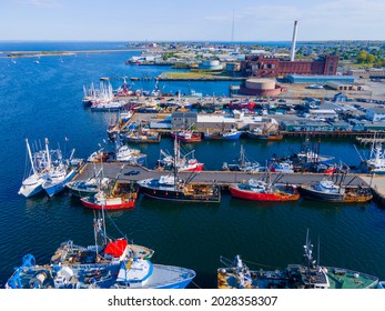 New Bedford Harbor Aerial View Fishing Stock Photo 2028358307