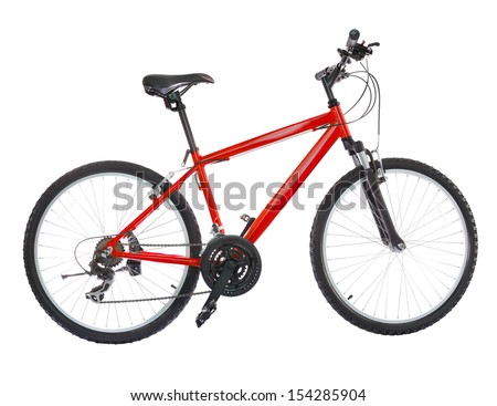 New bicycle isolated on a white background. High resolution (stitched from five shoots) 