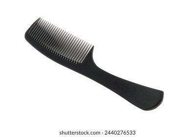 New black hair comb isolated on white