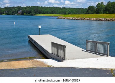 New Boat Launch Ramp On A Private Recreational Lake