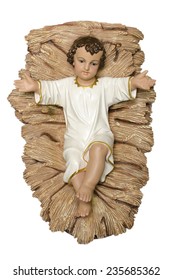 New Born Baby Jesus Christ As Crib Figure