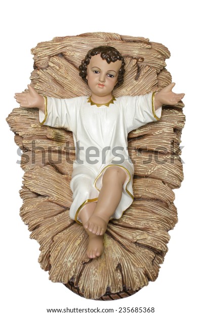 New Born Baby Jesus Christ Crib Stock Photo Edit Now 235685368