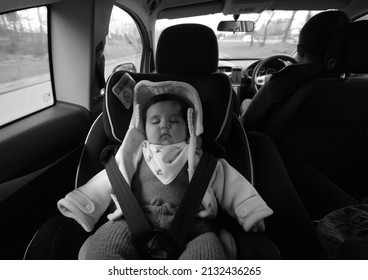 New Born Baby On Car Seat