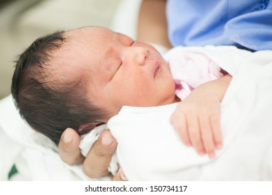 New Born Baby Portrait In Hospital