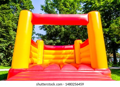 new bouncy castle at a park - Shutterstock ID 1480256459