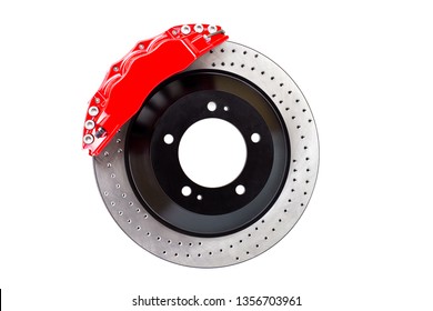 New brake caliper red. Improved car brake system