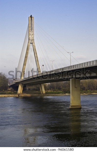 new bridge in Warsaw,\
Poland