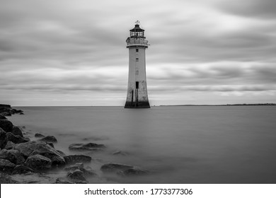 New Brighton Lighthouse Long exposure, Black and white