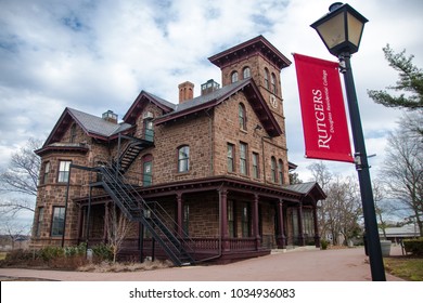 NEW BRUNSWICK, NEW JERSEY - February 26, 2018: College Hall On Campus; Douglass College Celebrates 100 Year Anniversary