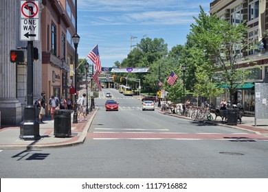 NEW BRUNSWICK, NJ -19 JUN 2018- View Of The Robert Wood Johnson (RWJ) Hospital In New Brunswick, New Jersey.