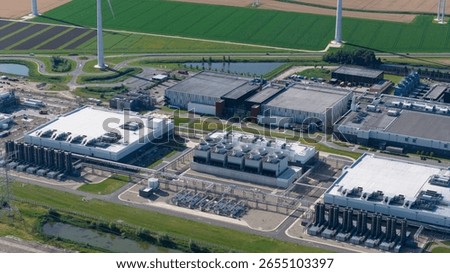 new build data center, computing center in Eemshaven, Groningen, The Netherlands. hyperscaler.