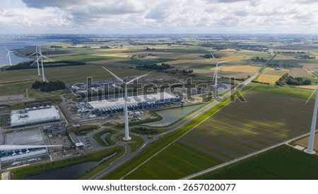 new build data center, computing center in Eemshaven, Groningen, The Netherlands. hyperscaler.