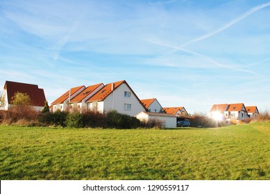 New Build Middle Class Family Houses On The Green In Germany