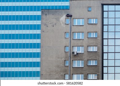 New Building Versus Old Building In Warsaw