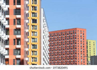 New Buildings Facades In Housing Complex 