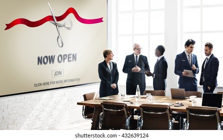 New Business Ribbon Cutting Celebration Event Concept - Powered by Shutterstock