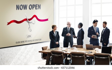 New Business Ribbon Cutting Celebration Event Concept - Powered by Shutterstock