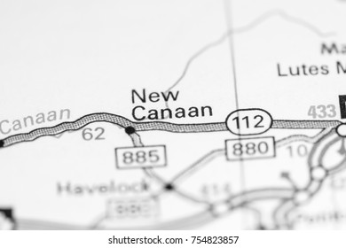 New Canaan. Canada On A Map.