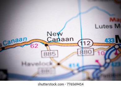 New Canaan. Canada On A Map.