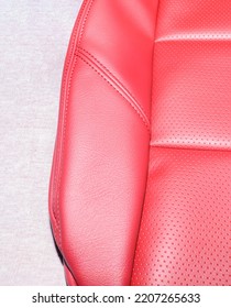 New Car Seat Cover Made Of Leatherette. Repair And Upholstery Of Car Interiors