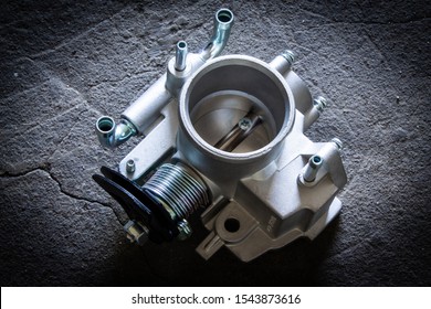 New Car Throttle Valve On White Background