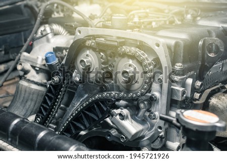 Similar – Truck Engine Motor Components In Car Service Inspection