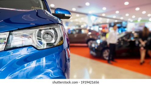 New Cars In Dealer Showroom Interior Background