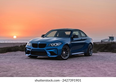 New cars in different model and colors. Luxury racing and sports car. Unique and antique car photo and wallpaper. Front and side view.