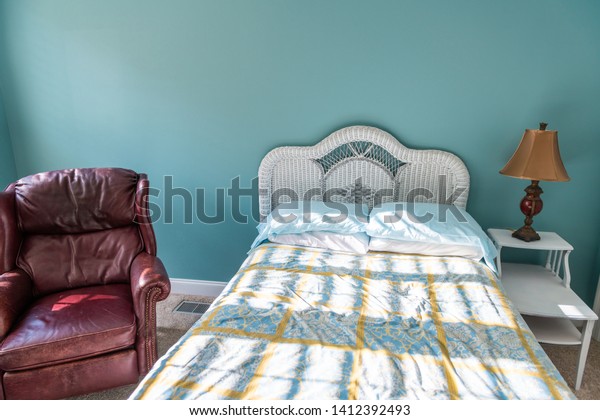 New Clean Bed Comforter Wicker Rattan Stock Photo Edit Now