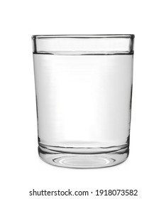 New Clean Glass With Water Isolated On White