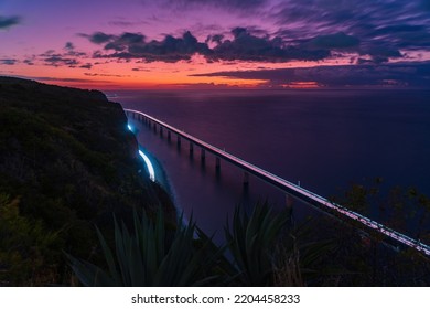 The New Coastal Road - La Nouvelle Route du Littoral - NRL -  Partial opening - 2022.09.11, The most expensive road in the world - Shutterstock ID 2204458233