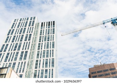 New Commercial Real Estate Developments And Construction In Downtown Boston, Massachusetts.