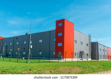 New Commercial Retail Small Office Building.The Exterior Facade Of A General Small Business.Telsiai,Lithuania 05-09-2022.