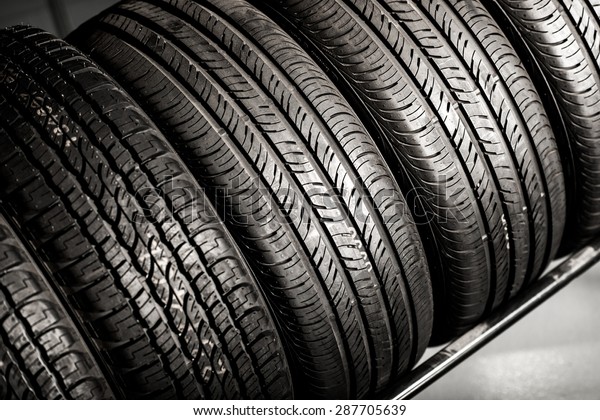 New Compact Vehicles Tires Stack. Winter and
Summer Season Tires.