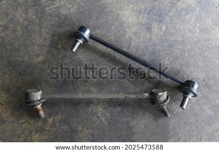 New compared to old used car front sway bar links.