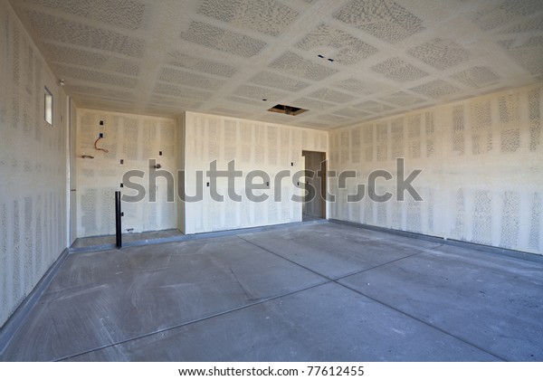 New Construction Drywallplasterboard Garage Ready Paint Stock