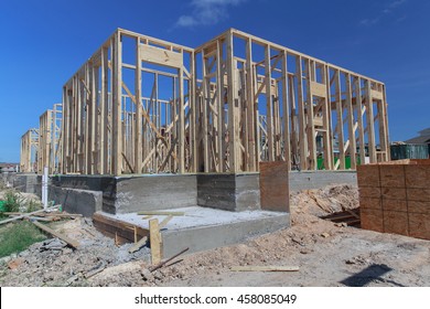 New construction framing/ New Construction Framing/ New Framing for homes in the Mueller neighborhood in Austin, TX