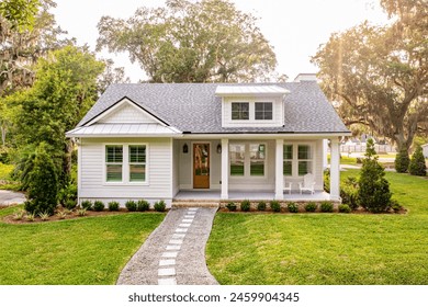 New construction luxury home exterior
