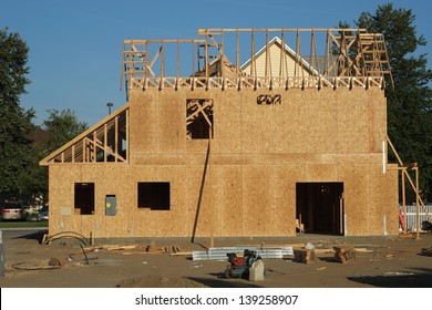 New construction is ongoing in a California low income housing project
