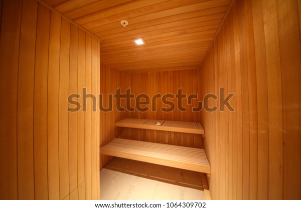 New Construction Sauna Room Interior Stock Photo Edit Now