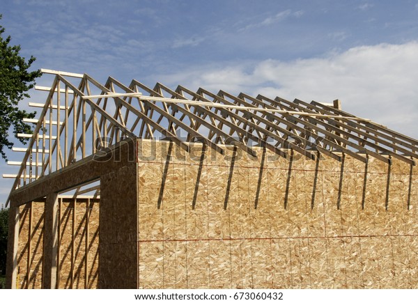 New Construction Stick Built Detached Garage Stock Photo Edit Now