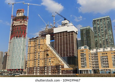 New Contruction Along The Themes River In London, England, UK.