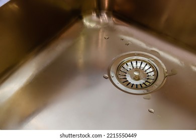 New Copper Gold Sink In Kitchen Counter