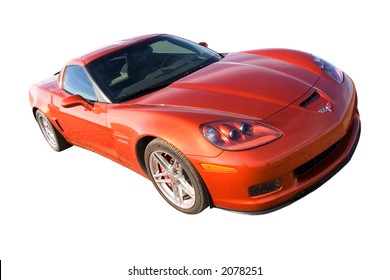 New Corvette Isolated With Clipping Path